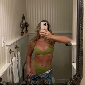 Huha Olive Green Bralette & High-Cut Set